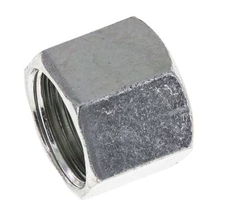 UN 13/16''-16 Zinc plated Steel End cap ORFS 630 Bar | Tameson.com