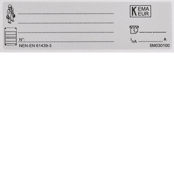 Hager Self Adhesive Nameplate NEN EN 61439 3 Pack Of 10 VKG58T hager-self-adhesive-nameplate-nen-en-61439-3-pack-of-10-vkg58t