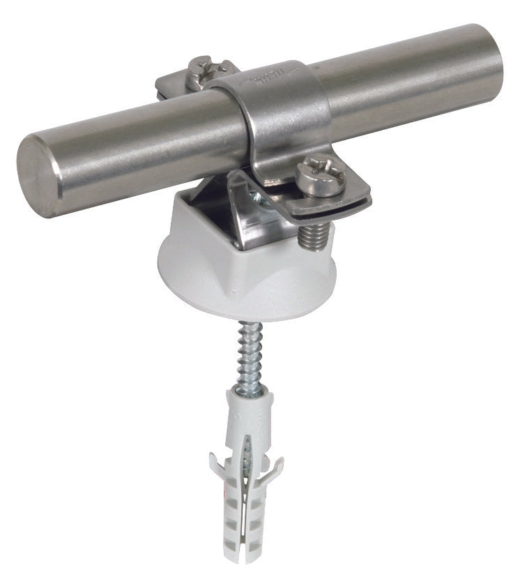 DEHN Stainless Steel Rod Holder With Wood Screw And Plastic Dowel