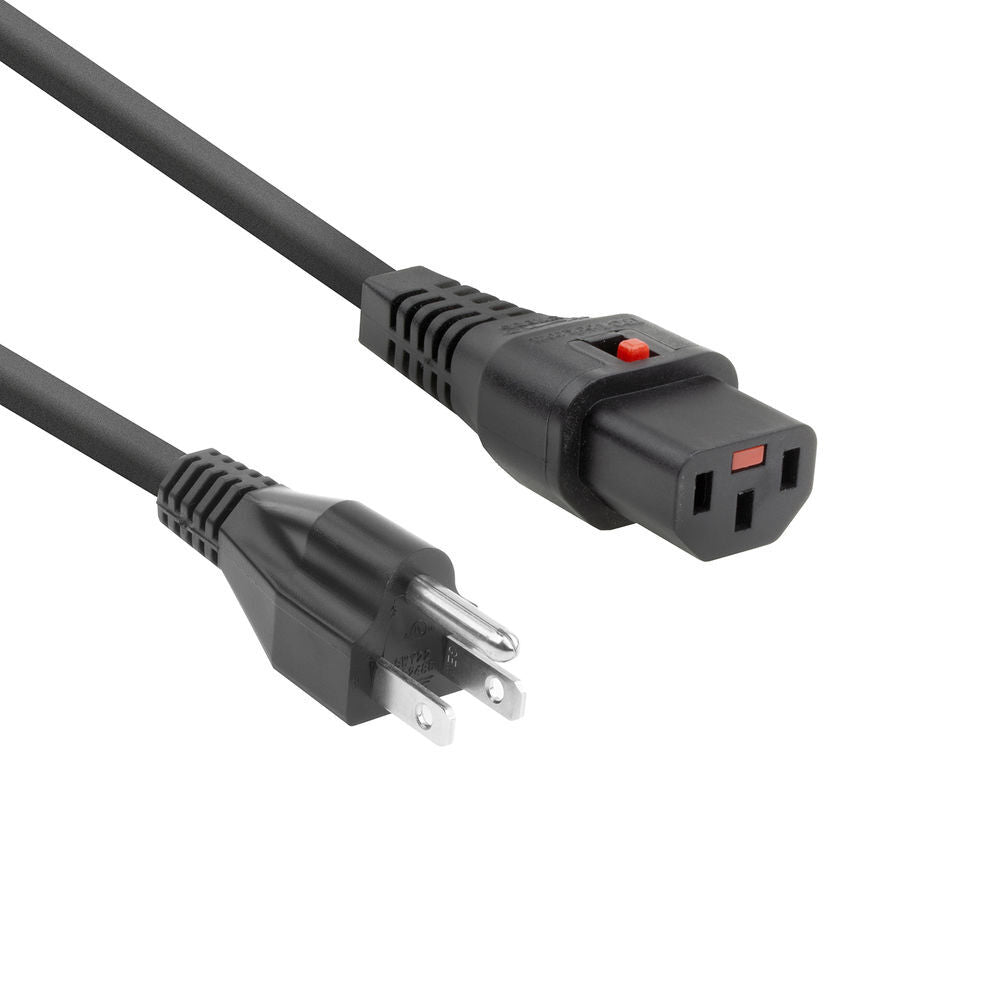 USA Power Cord With IEC Lock C13 2M Black AK5063 Tameson USA Power Cord With IEC Lock C13 2M Black AK5063 Tameson