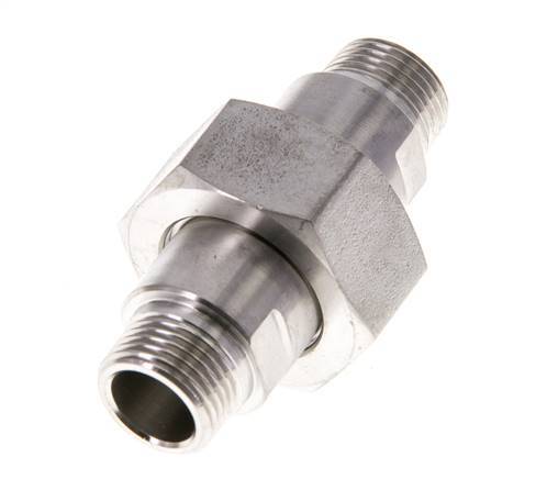 Double Nipple R3/8'' Separable Stainless Steel Flat Seal PTFE