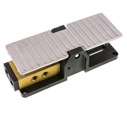 closed pedal position schwarz 5/3 G1/4'' Center Closed Foot Pedal Valve Detent 2.5-10bar/35.0-140psi