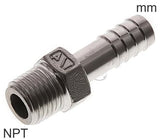 Featured image of collection - Hose Barb Fittings Stainless Steel NPT-Threads Male PN16