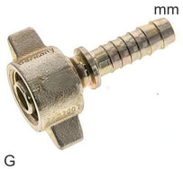 Hose Barb Fittings Steel / Cast Iron G-Threads Female DIN 8537/DIN 20033 Safety Collar