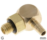 Featured image of collection - Elbow Hose Barb Fittings Brass G-Threads Male For PU-, PUN- And PA Hoses