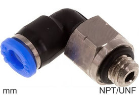 Elbow Push-In Fittings Brass and Plastic NPT/UNF-Threads Male