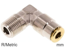 Elbow Push-In Fittings Brass R/Metric-Threads Male High-Pressure