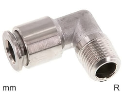 Elbow Push-In Fittings Stainless Steel R-Threads Male