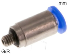 Push-In Fittings Brass and Plastic G/R-Threads Male Round Body