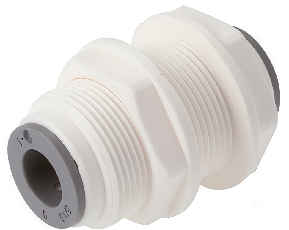 Push-In Fittings Plastic Bulkhead Liquids And Food Metric | Tameson.com