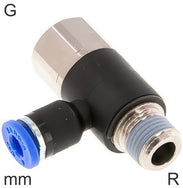 Push-In Tee Fittings Brass and Plastic G-Threads/R-Threads Male/Female