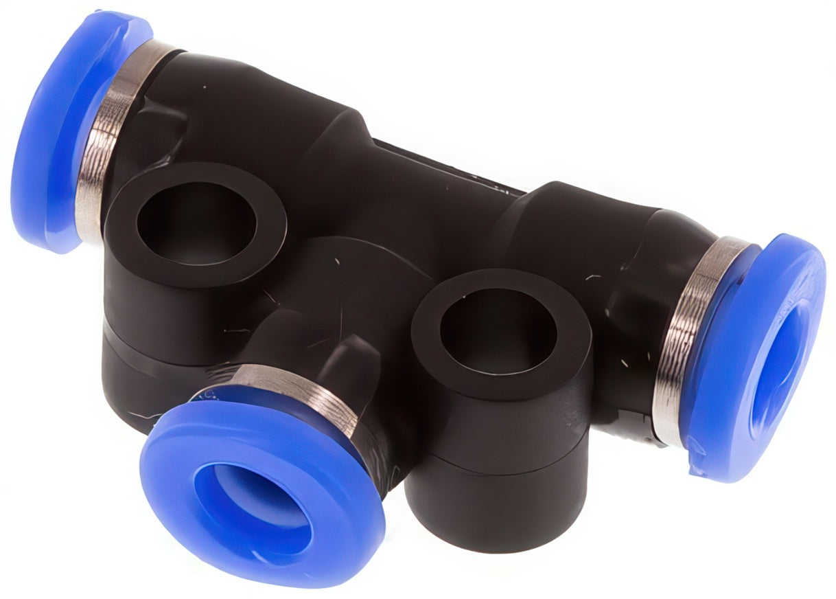 Push-In Tee Fittings Brass and Plastic (3-6mm) | Tameson.com