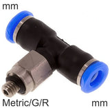 Featured image of collection - Push-In Tee Fittings Brass and Plastic Threads Male T-Shape (3-6mm)