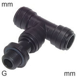 Featured image of collection - Push-In Tee Fittings Plastic G-Threads Male T-Shape