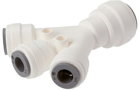Y Push-In Fittings Plastic 3 Outlets Liquids and Food Inch