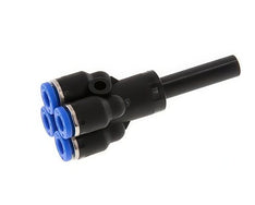 Distributor Push-In Fittings Brass and Plastic With Plug-In 4 Outlets