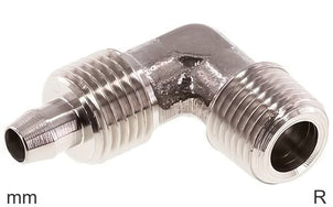 Push-On Elbow Fittings Stainless Steel R-Threads Male Without Nut