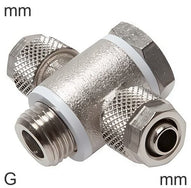 Push-On Tee Fittings G-Threads Male
