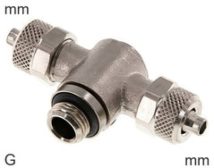 Push-On Tee Fittings Brass G-Threads Male Hex