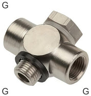Push-On Tee Fittings G-Threads Male/Female Banjo