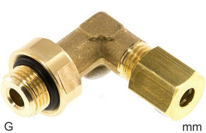 Compression Elbow Fittings Brass G-Threads Male Adjustable