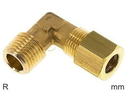 Compression Elbow Fittings Brass R-Threads Male