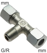 Compression Tee Fittings Stainless Steel G/R-Threads Male T-Shape