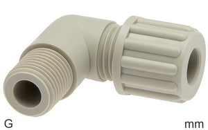 Cutting Ring Elbow Fittings Plastic G-Threads Male