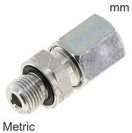 Cutting Ring Fittings Steel / Stainless Steel Metric-Threads Male With Elastomer Seal