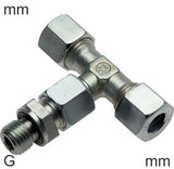 Featured image of collection - Cutting Ring Tee Fittings Steel / Stainless Steel G-Threads Male T-Shape Adjustable