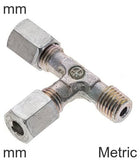 Featured image of collection - Cutting Ring Tee Fittings Steel / Stainless Steel Metric-Threads L-Shape