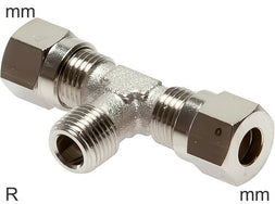 Cutting Ring Tee Fittings Brass R-Threads Male