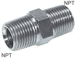 Double Nipples Steel / Stainless Steel NPT-Threads PN345