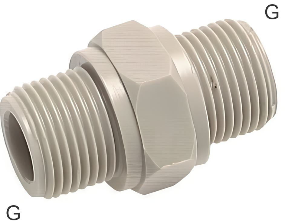 Double Nipples Plastic G-Threads PN10 | Tameson.com