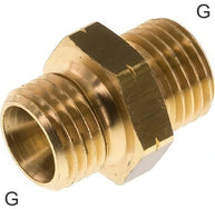 Double Nipples Brass G-Threads Left-Hand PN16