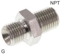 Double Nipples Steel G/NPT-Threads With 60deg Hose Cone PN800