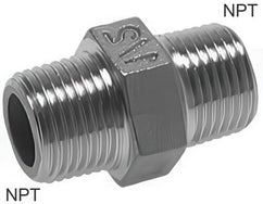 Double Nipples Stainless Steel NPT-Threads PN16