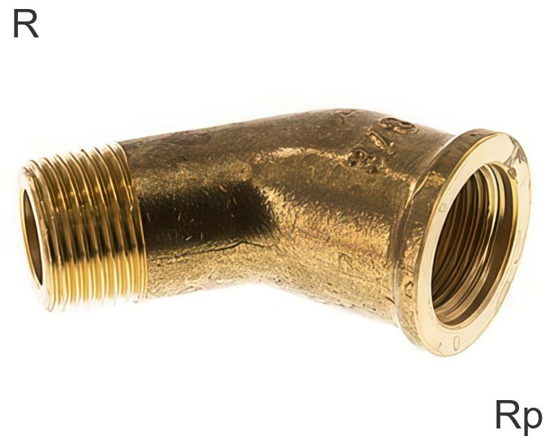 Angled Fittings 45deg Brass / Cast Iron / Stainless Steel R/Rp-Threads ...
