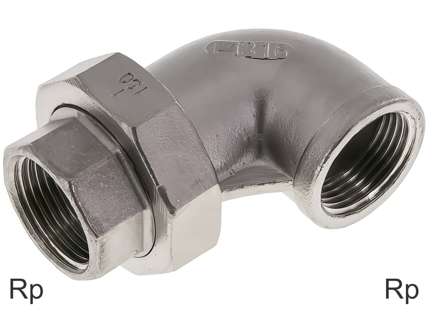 Angled Fittings 90deg Cast Iron / Stainless Steel Rp-Threads Female ...