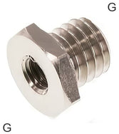 Reducing Nipple Fittings Brass / Stainless Steel G-Threads PN40