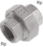 Socket Fittings Brass / Cast Iron / Stainless Steel Rp-Threads PN25