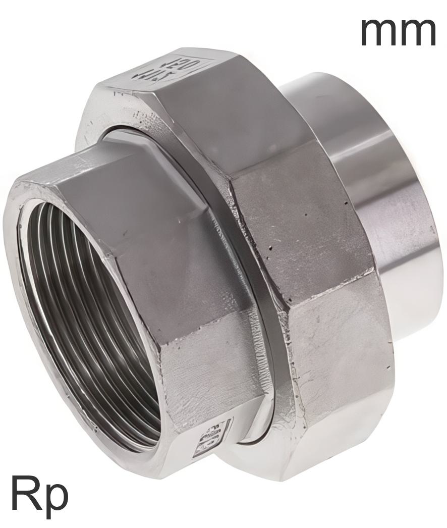80mm Rp Thread Socket Fittings Stainless Steel Rp-Threads With Welding End With Flat ...