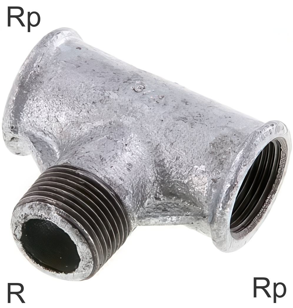 Tee Fittings Cast Iron / Stainless Steel R/Rp-Threads Male/Female T ...