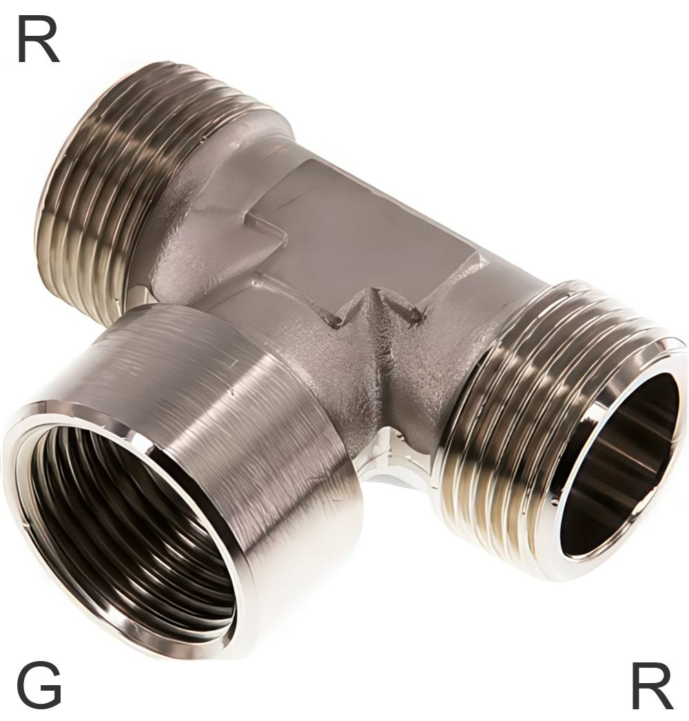 G And R Thread Tee Fittings Brass G/R-Threads Male/Female T-Shape PN16 | Tameson.com