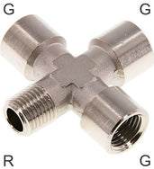 Cross Fittings Brass G/R-Threads Male/Female PN16