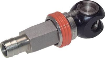 Safety Swivel DN 7.2 Euro Air Coupling Sockets With Hose Pillar