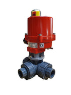 3-Way Electric On/Off PVC Ball Valves