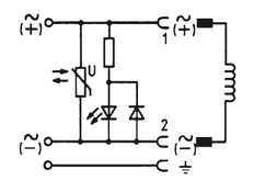 Connector 12-24V AC/DC (DIN - A) with LED and Varistor - Burkert 2508 008367
