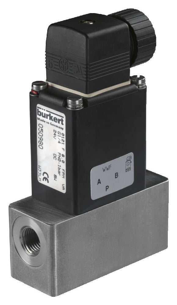 Solenoid Valve G1/4'' NC Stainless Steel FKM -2bar/0-29psi 42VAC 0121 52819