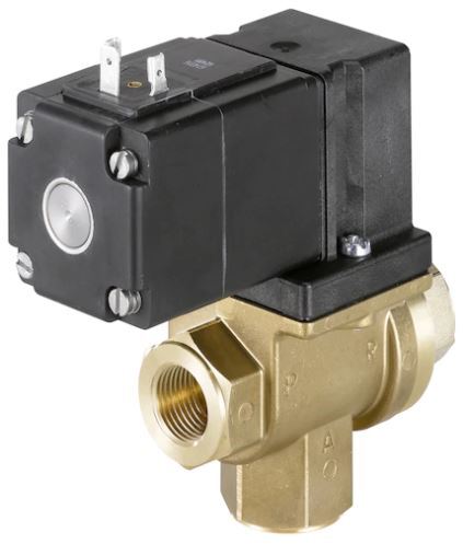 Solenoid Valve 3/2 Diverting G1/2'' Brass FKM 0-0.5bar/7psi 230VAC/DC 0131 69814